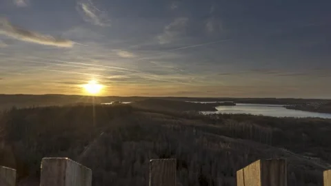 Sunset Möhnesee Stock Footage 274501217