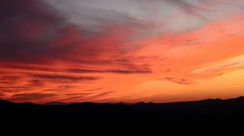Sunset in the Mojave Desert - Timelapse Stock Footage 32450646
