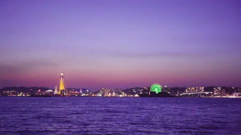 Sunset from Mojiko Port Sunset Stock Footage 161878970