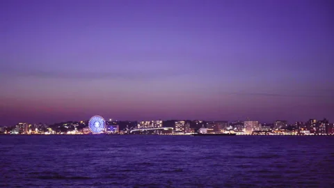 Sunset from Mojiko Port Sunset 스톡 동영상 161879020