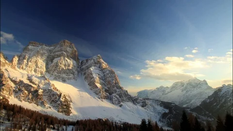 Sunset Monte Pelmo Val Fiorentina, dolomites Stock Footage 108556952