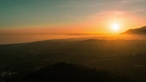 Sunset in montemayor benahavis Stock Footage 160994092