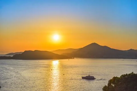 Sunset in Montenegro Stock Photos