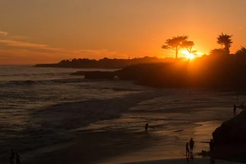 Sunset Monterey Bay Stock Photos