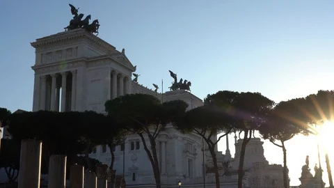 Sunset monument Stock Footage 125696090