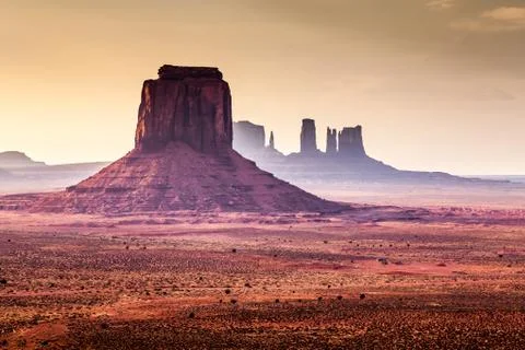 Sunset in monument valley 库存照片