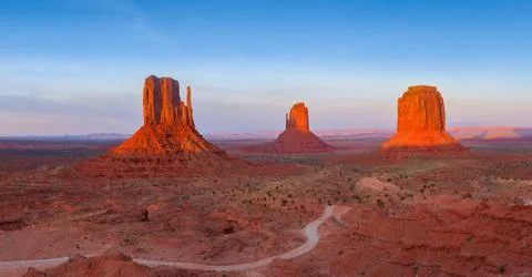 Sunset at Monument Valley Stock Photos