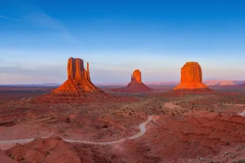 Sunset at Monument Valley Stock Photos