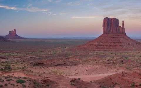 Sunset in the Monument Valley Stock Photos