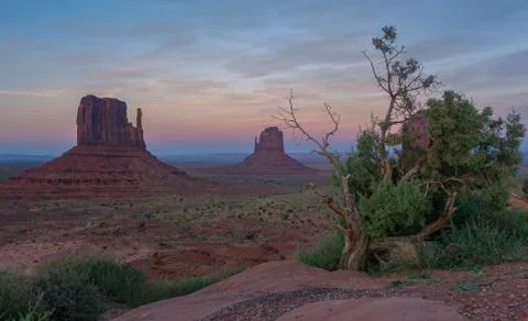 Sunset in the Monument Valley Fotos de archivo