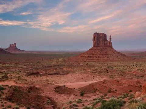 Sunset in the Monument Valley Stock Photos