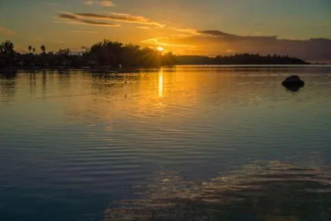 Sunset in Mo'orea Stock Photos