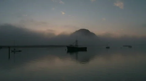 Sunset at Morro Bay Stock Footage 659906