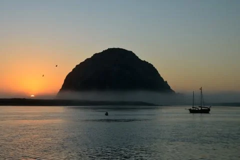 Sunset in Morro Bay Stock Photos