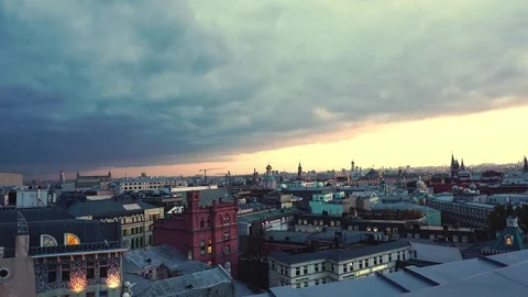 Sunset. Moscow. Stock Footage 74537724