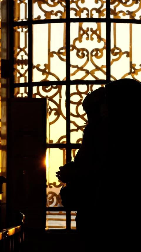 Sunset in mosque Stock Footage 296602559