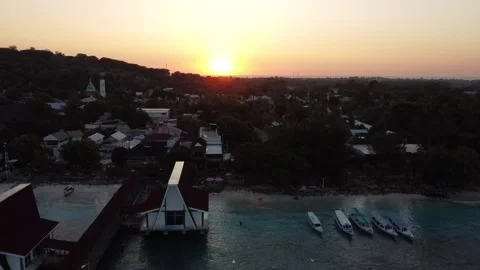 Sunset with Mount Agung Stock Footage 329713400