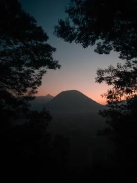 Sunset at Mount Bromo Stock Photos
