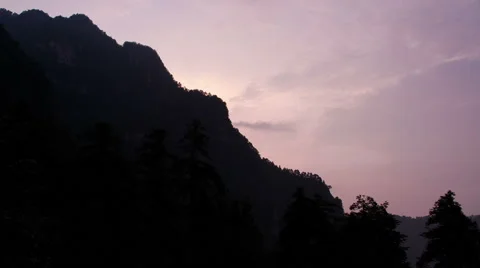 Sunset in Mount Emei Stock Footage 40737812