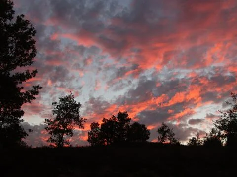 Sunset at mount of oaks 스톡 사진