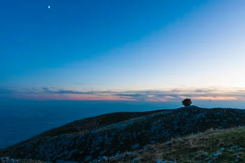 Sunset from Mount Pizzoc Stock Photos