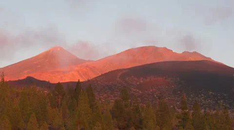 Sunset at mount Teide Stock Footage 11061105