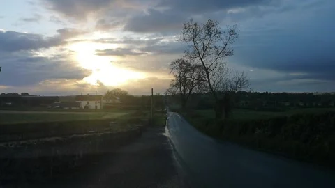 Sunset at Mount Temple, Co. Westmeath, Republic of Ireland Video stock 166006107