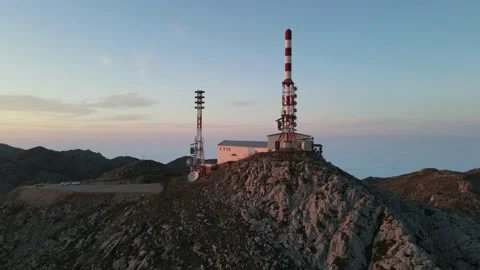 SUNSET MOUNTAIN ANTENNAS Stock Footage 165986180