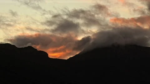 Sunset Mountain Clouds Stock Footage 229312414