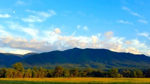 Sunset Mountain Clouds Foto stock
