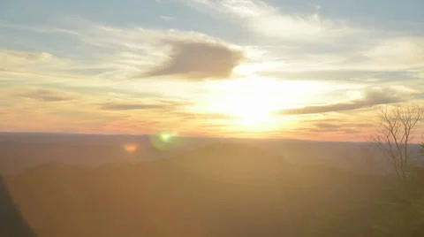 Sunset on Mountain Vídeo Stock 27347786