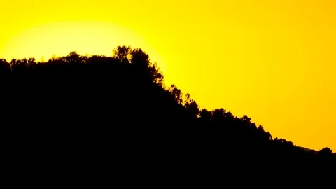 Sunset in the Mountain Stock Footage 79148143