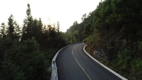 Sunset mountain landscape in China Stock Footage 156766567