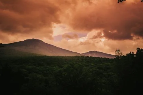 Sunset Mountain Landscape Stock Photos