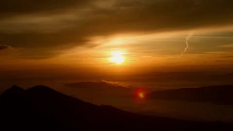 Sunset in mountain landscape sunny Video stock 221461900