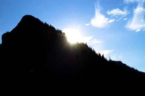 Sunset at mountain Photos