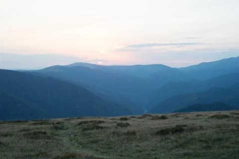 Sunset mountain Foto stock