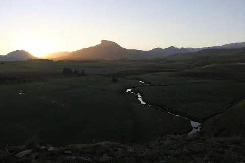 Sunset Mountain Stock Photos