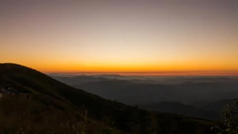 Sunset at the mountain Foto stock