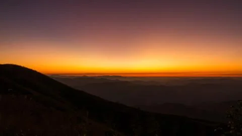 Sunset at the mountain Stock Photos