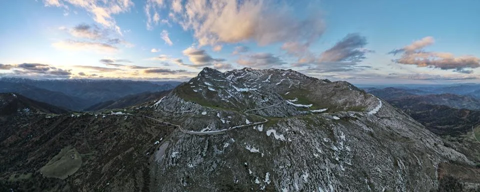 Sunset in mountain Stock Photos