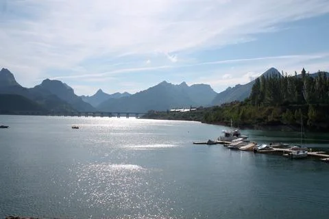 Sunset in the mountain Stock Photos