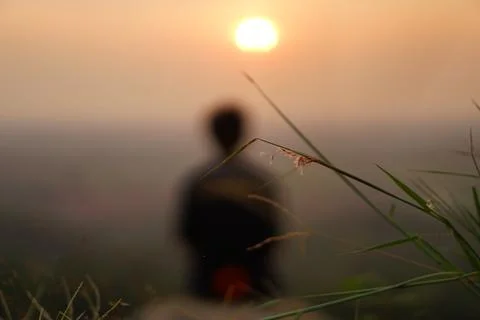 Sunset in mountain  Photos