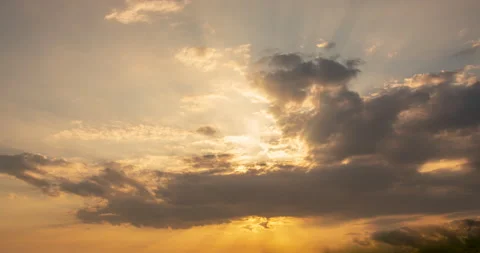 Sunset mountain range beautiful landscape mist, dusk golden time dramatic sky. B Stock Footage 155085231
