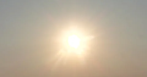 Sunset mountain range beautiful landscape mist, dusk golden time dramatic sky. B Stock Footage 263784594