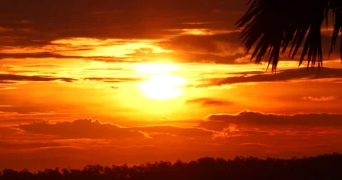 Sunset mountain range beautiful landscape mist foggy sunrise beam Stock Footage 292050226