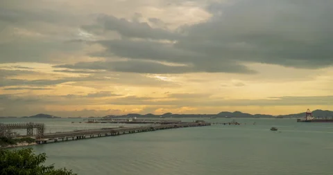 Sunset mountain range beautiful landscape mist foggy sunrise beam Stock Footage 312714045