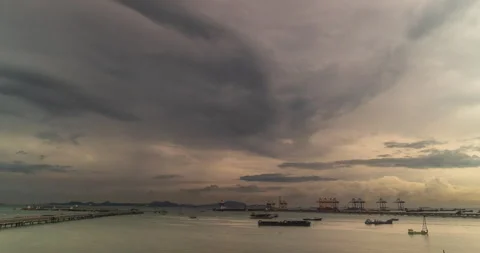 Sunset mountain range beautiful landscape mist foggy sunrise beam Stock Footage 312714132