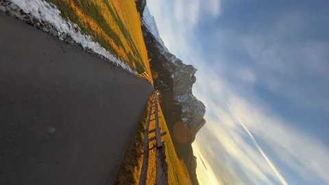 Sunset on the mountain road Stock-Footage 232676178