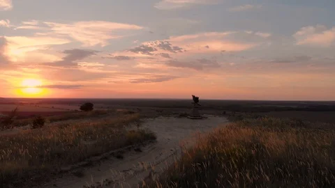 Sunset mountain russia Stock Footage 94239175